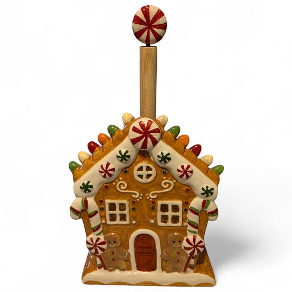 Gingerbread House Paper Towel Holder - Ceramic